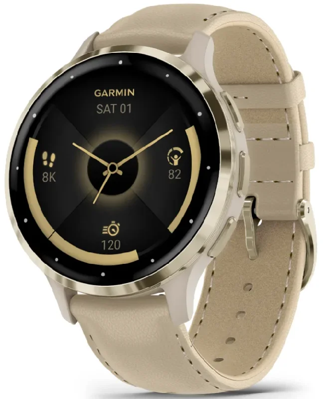 Smart Watches for Women's Fashionable Design-Garmin Venu 3S Soft Gold Smartwatch