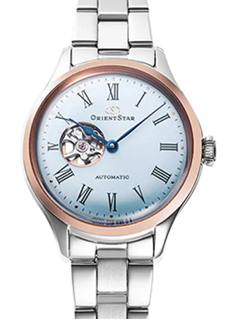 Men's Mechanical Movement Dress Watches-Mechanical Classic Semi Skeleton Ladies Light Blue - Ltd Ed 400pcs Ref. RE-ND0020L