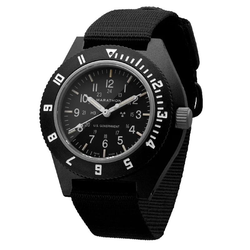 Men's Field Watches Occasional Edition-Marathon Black Pilot's Navigator - 41mm - US Government Marked Ballistic Nylon Black WW194001-S-BK-B