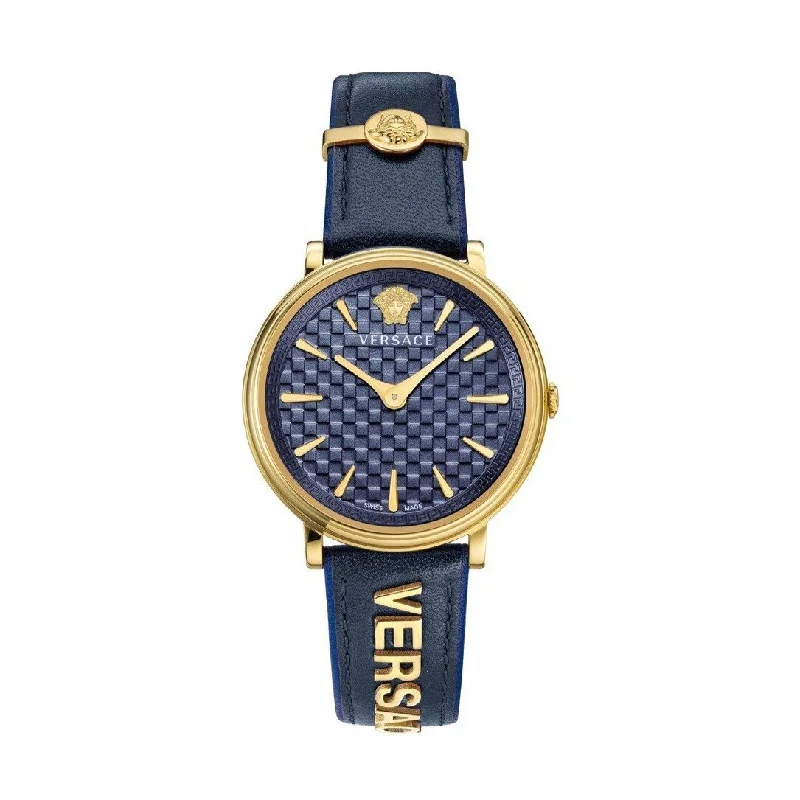 Men's Swiss Date Night Edition-Versace Ladies Watch V-Circle 38mm Blue VE8101219