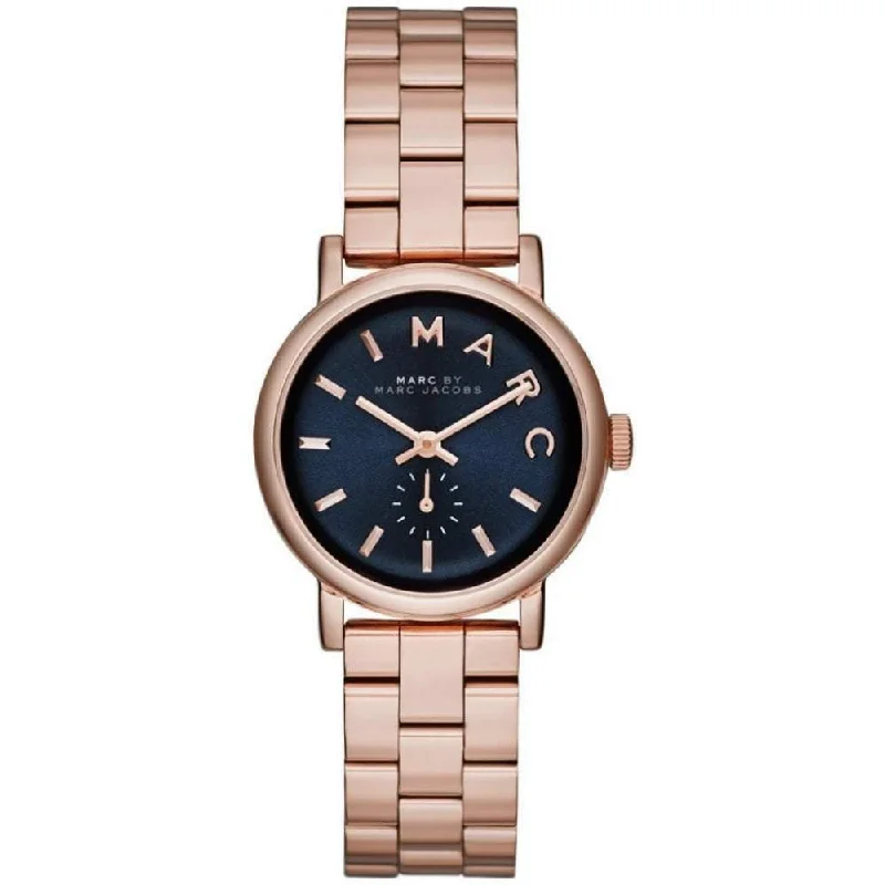 Men's Romantic Dinner Style Dress Watches-Marc Jacobs MBM3332 Ladies Baker Mini Rose Gold Watch