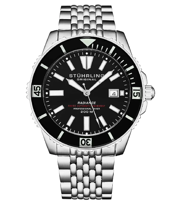 Men's Dive Watches with Solar Power -Swiss Automatic Super Luminova Radiance 1006 43mm Watch