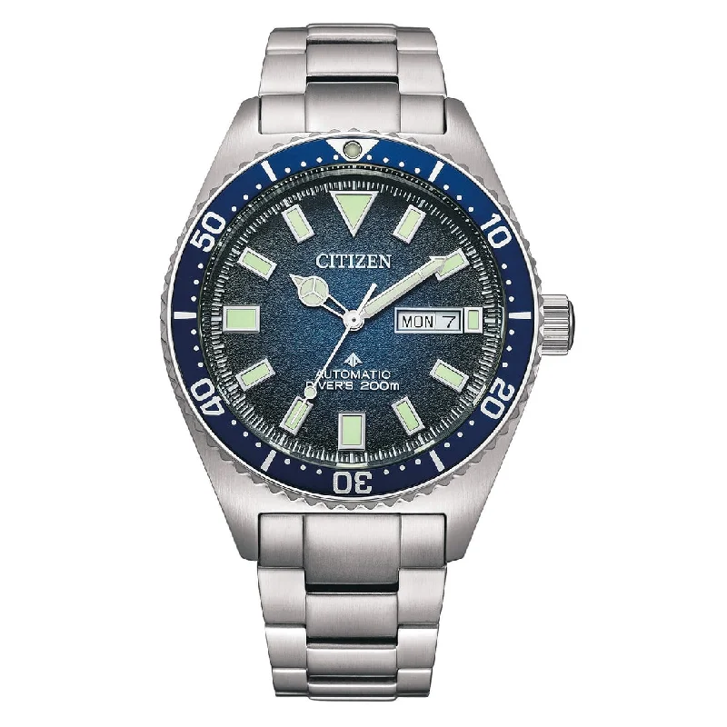 Men's Oval Case Sports Watches-Orologio Citizen Promaster diver's NY0129-58L blu acciaio Men's Oval Case Sports Watches-Orologio Citizen Promaster diver's NY0129-58L blu acciaio