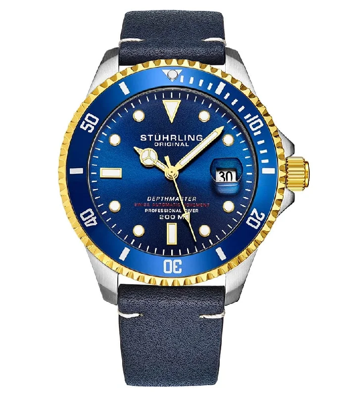 Blue Dial/Silver Case/Blue Leather Strap 2