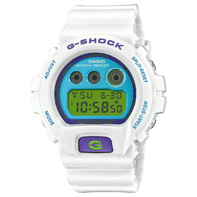 Men's Hybrid Style Sports Watches-Orologio Casio G-Shock DW-6900RCS-7ER bianco Crazy Colour