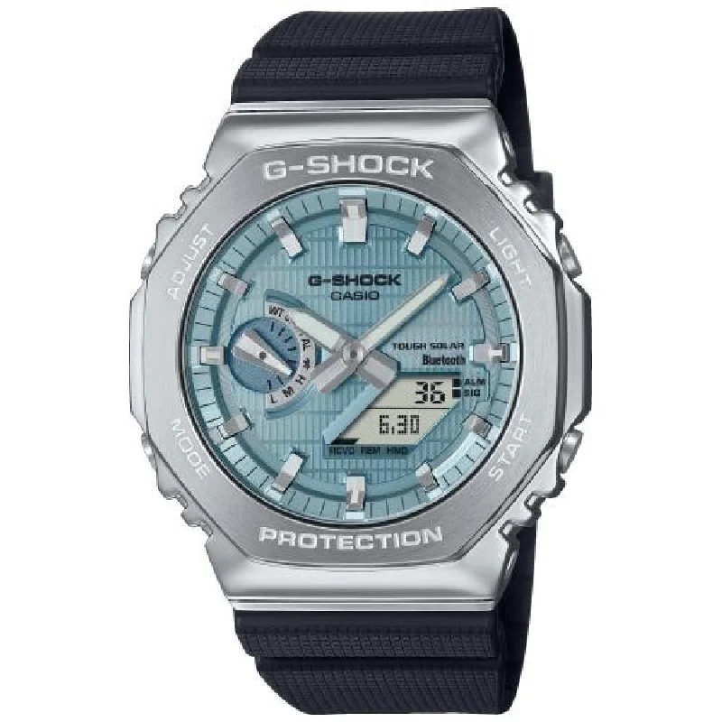 Men's Office Wear Style Men's Sports Watches-Orologio G-Shock acciaio GBM-2100A-1A2ER solare e bluetooth azzurro Men's Office Wear Style Men's Sports Watches-Orologio G-Shock acciaio GBM-2100A-1A2ER solare e bluetooth azzurro