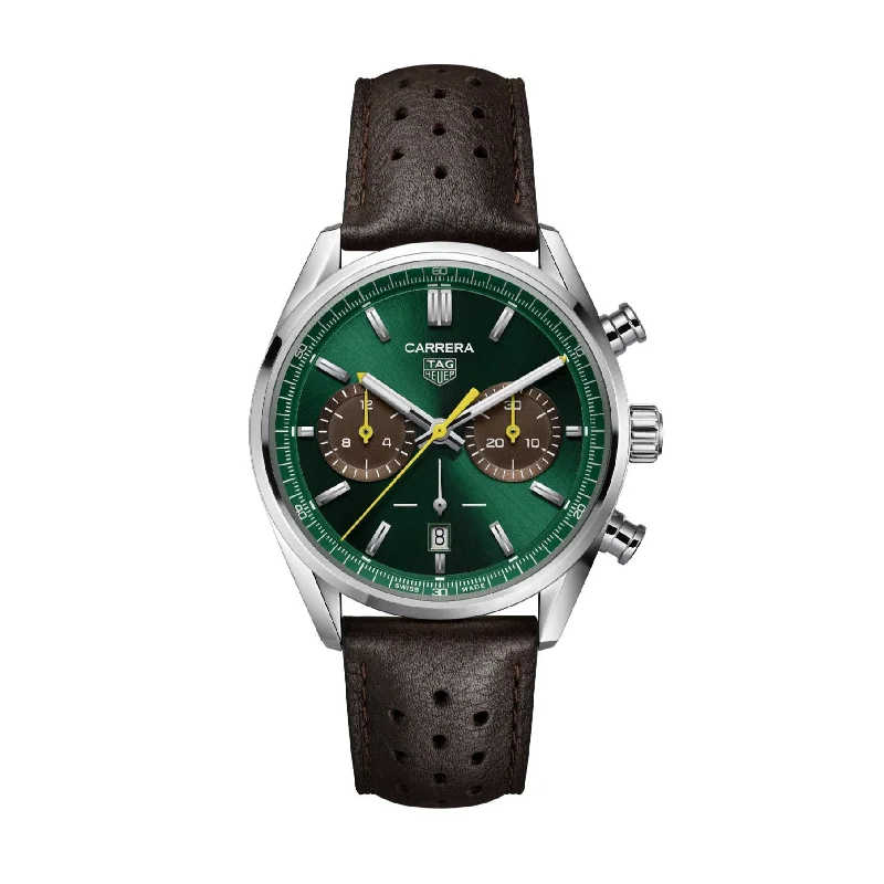Men's Swiss Watch Smart Edition-Tag Heuer Carrera Men's Green Chronograph Watch Limited Edition