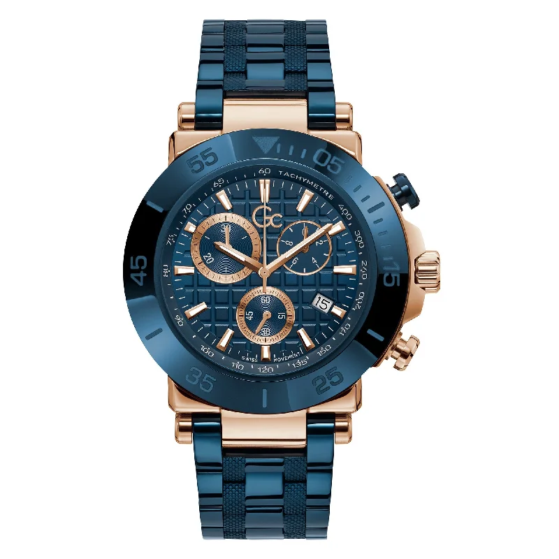 Men's Fashionable Design Dress Watches-Gc One Men's Blue Watch Y70001G7MF