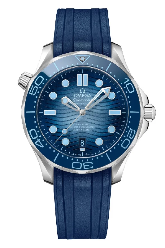 Men's Special Edition Design Dress Watches-Omega Seamaster 75th Anniversary Diver 300M Co‑Axial Master Chronometer 210.32.42.20.03.002