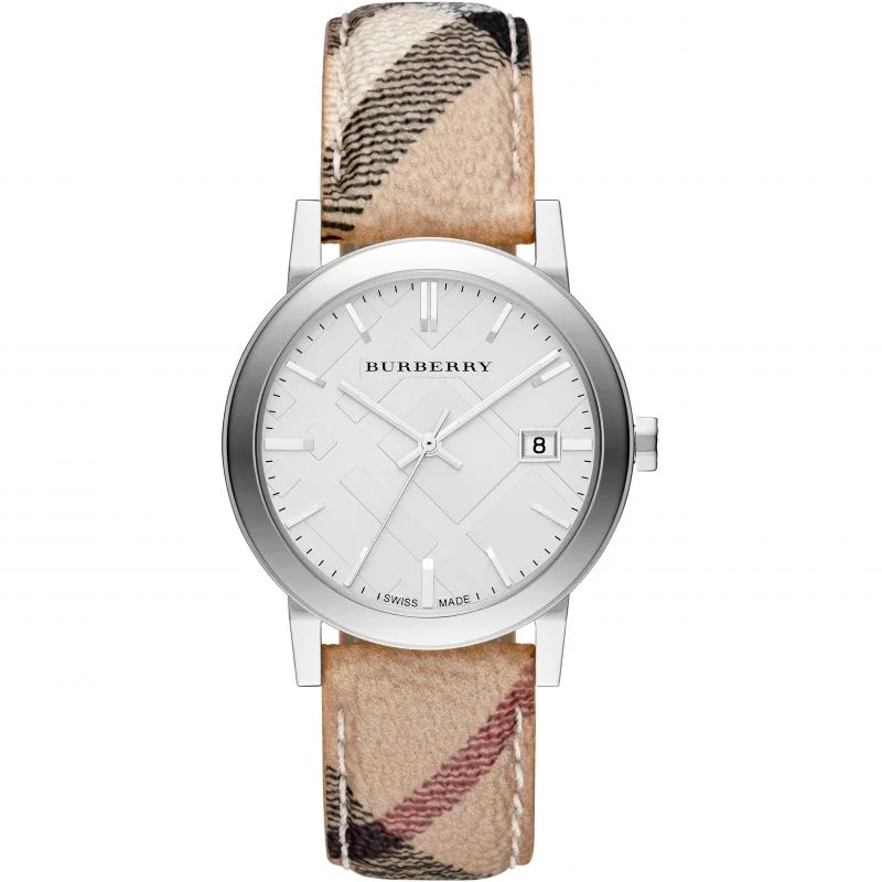 Unisex Large Size Watches-Burberry BU9025 The City Haymarket Check 38mm Watch