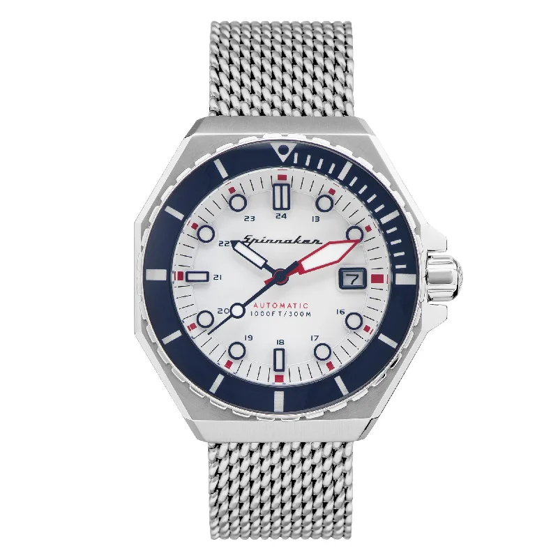 Men's Dive Watches with Excellent Durability -Spinnaker Men's White Dumas Watch SP-5081-33