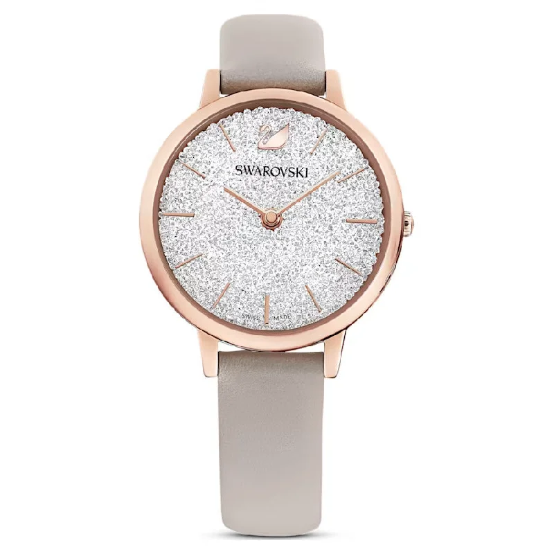 Men's Swiss Gift Edition-Swarovski Watch Crystalline Joy Taupe 5563702