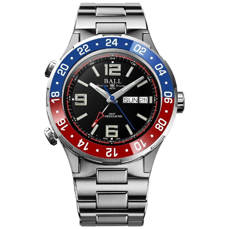 Men's Swiss Casual Wear Edition-Ball Roadmaster Marine GMT Men's Black Watch DG3030B-S4C-BK Men's Swiss Casual Wear Edition-Ball Roadmaster Marine GMT Men's Black Watch DG3030B-S4C-BK