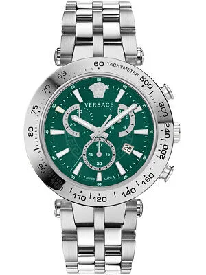 Men's Swiss Winter Edition-Versace Men's Watch Bold Chrono 46mm Green Bracelet VEJB00522