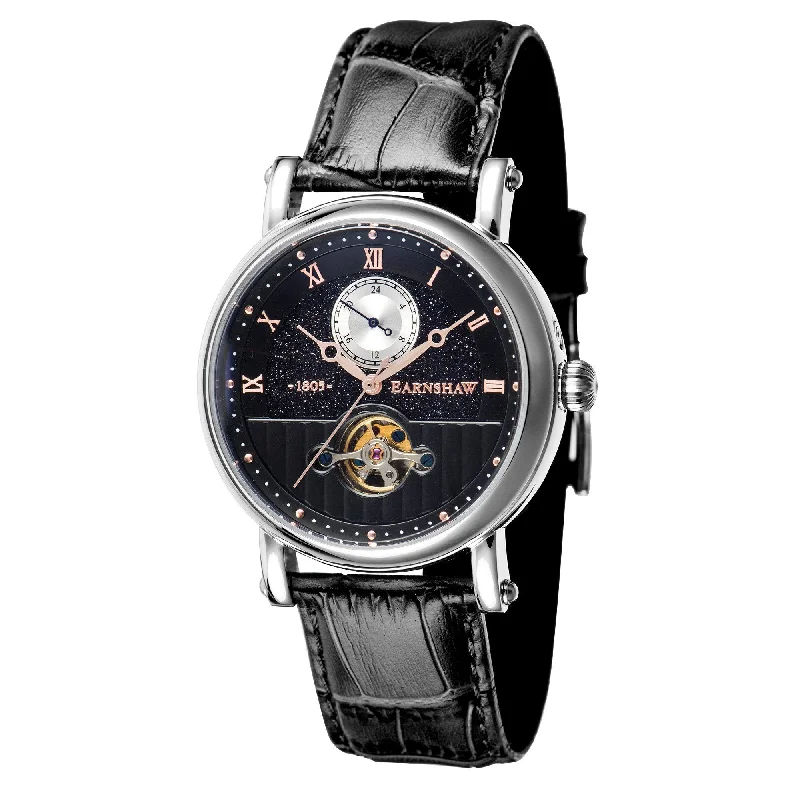 Unisex Tonneau Case Watches-Thomas Earnshaw Black Maskelyne Automatic Watch ES-8114-04 Unisex Tonneau Case Watches-Thomas Earnshaw Black Maskelyne Automatic Watch ES-8114-04