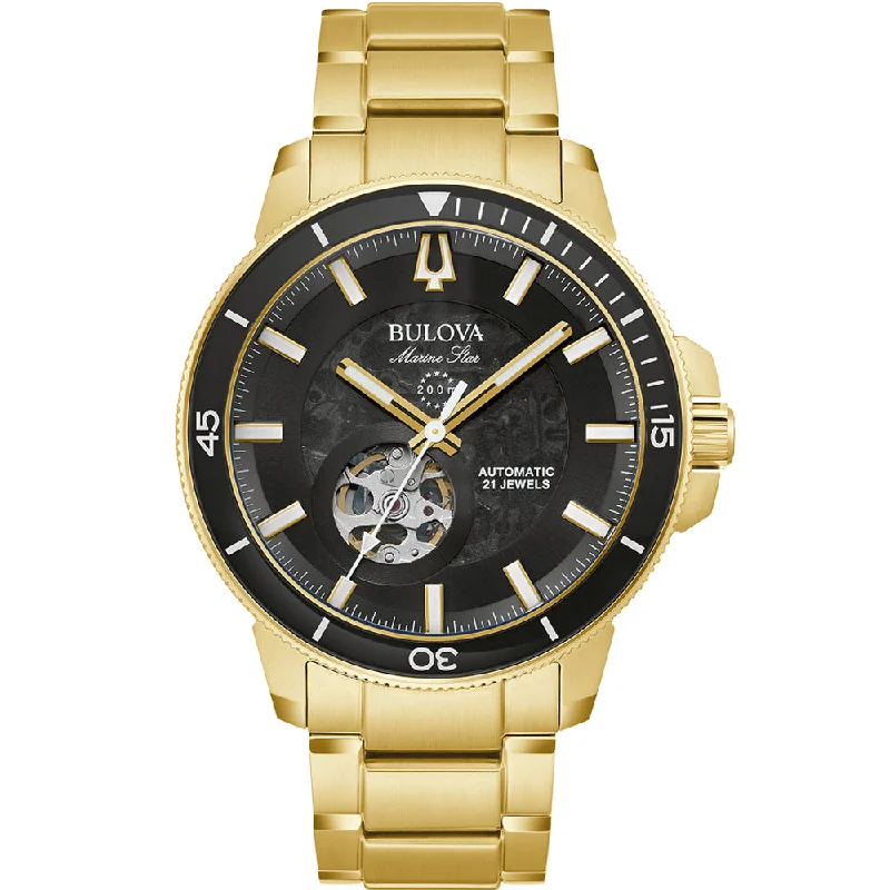 Men's Mechanical Watch European Made Edition-Bulova Marine Star 97A174 Automatic