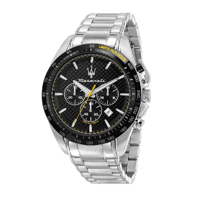 Men's Occasional Design Dress Watches-Maserati Men's Traguardo  Black Watch R8873612042