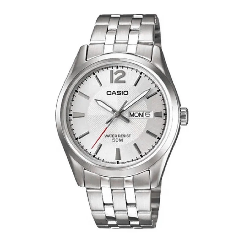 Unisex Retro Design Watches-Casio Core Men's White Watch MTP-1335D-7AVDF