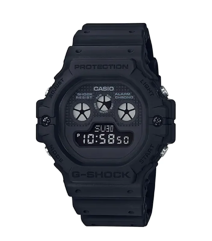 Men's Heritage Classic Watches-Casio G-Shock Watch Men's "Three Eyes" Classic Basic Black DW-5900BB-1DR Men's Heritage Classic Watches-Casio G-Shock Watch Men's "Three Eyes" Classic Basic Black DW-5900BB-1DR