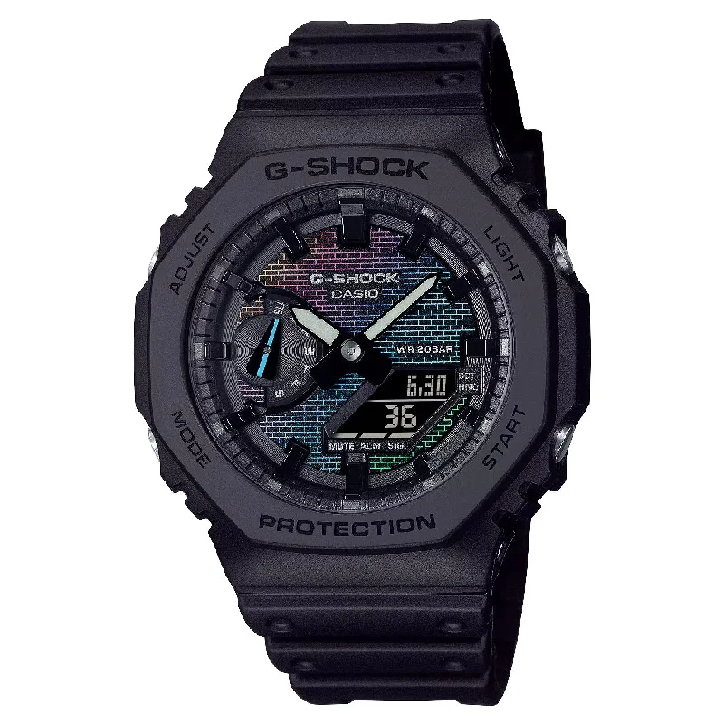 Men's Analog Style Men's Sports Watches-Orologio G-Shock GA-2100RW-1AER nero mattoni iridescenti Men's Analog Style Men's Sports Watches-Orologio G-Shock GA-2100RW-1AER nero mattoni iridescenti