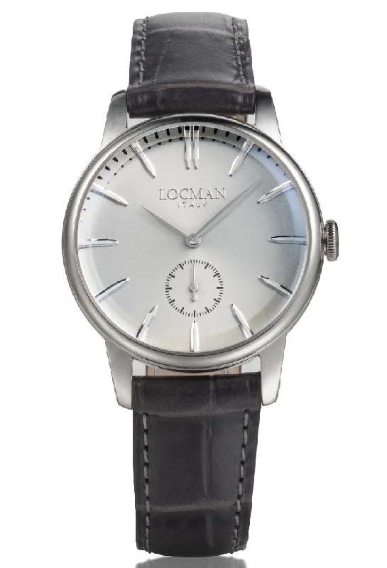 Women's Mechanical Watch Movements-Locman 1960 37mm silver piccoli secondi pelle 0257A06A-00AGNKPA Women's Mechanical Watch Movements-Locman 1960 37mm silver piccoli secondi pelle 0257A06A-00AGNKPA