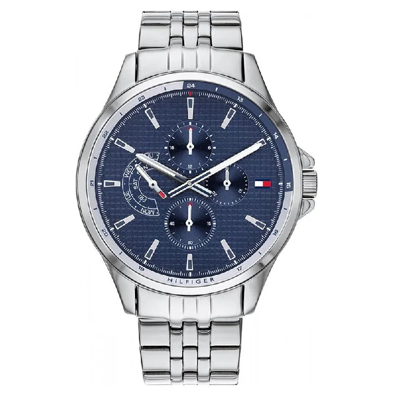 Men's Luxury Style Dress Watches-Tommy Hilfiger 1791612 Men's Shawn Blue Chronograph Watch