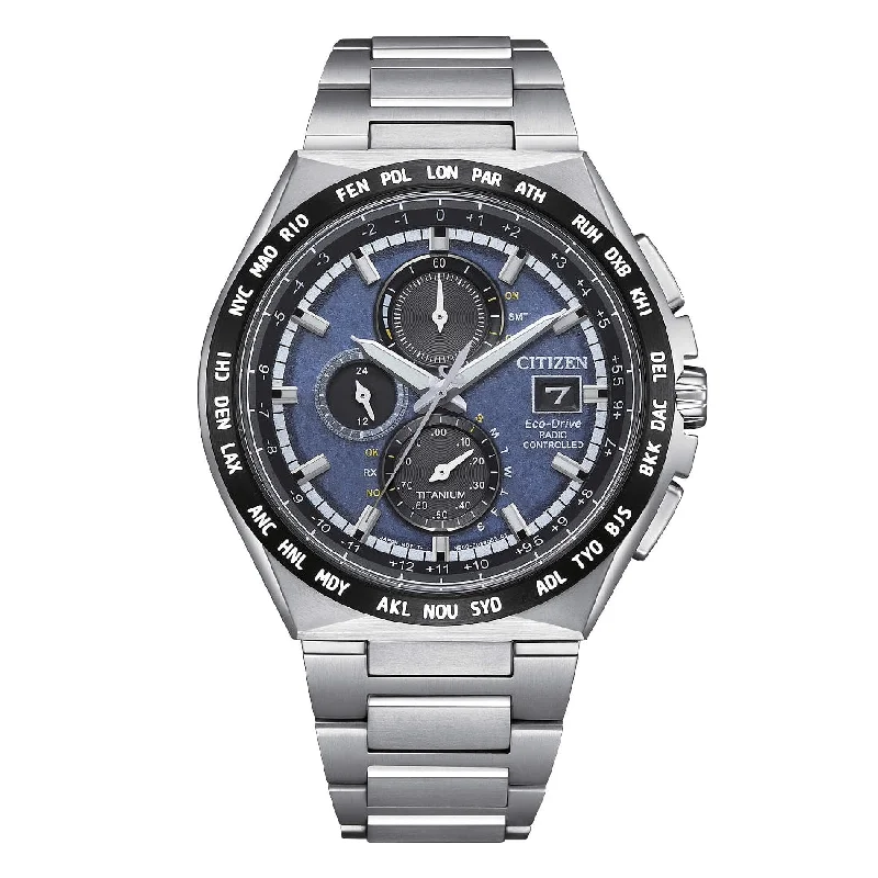 Men's Radio Controlled Watch Price-Orologio Citizen AT8238-84L radiocontrollato AT8 blu