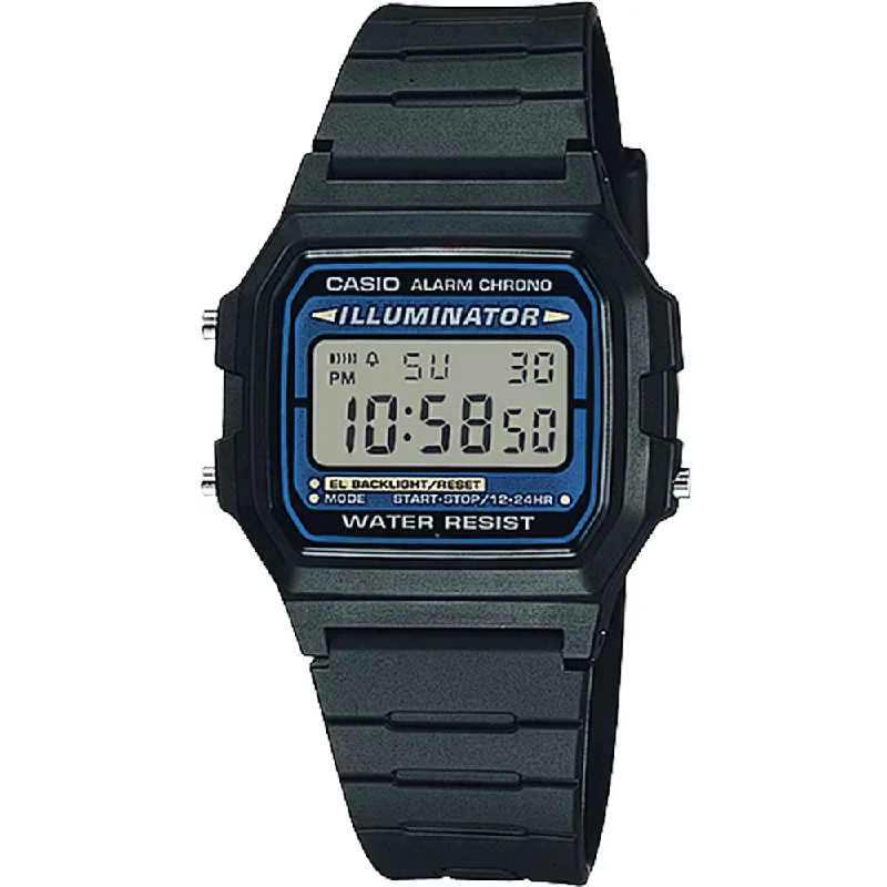 Unisex Modern Design Watches-Casio F-105W-1A Unisex Black Digital Watch