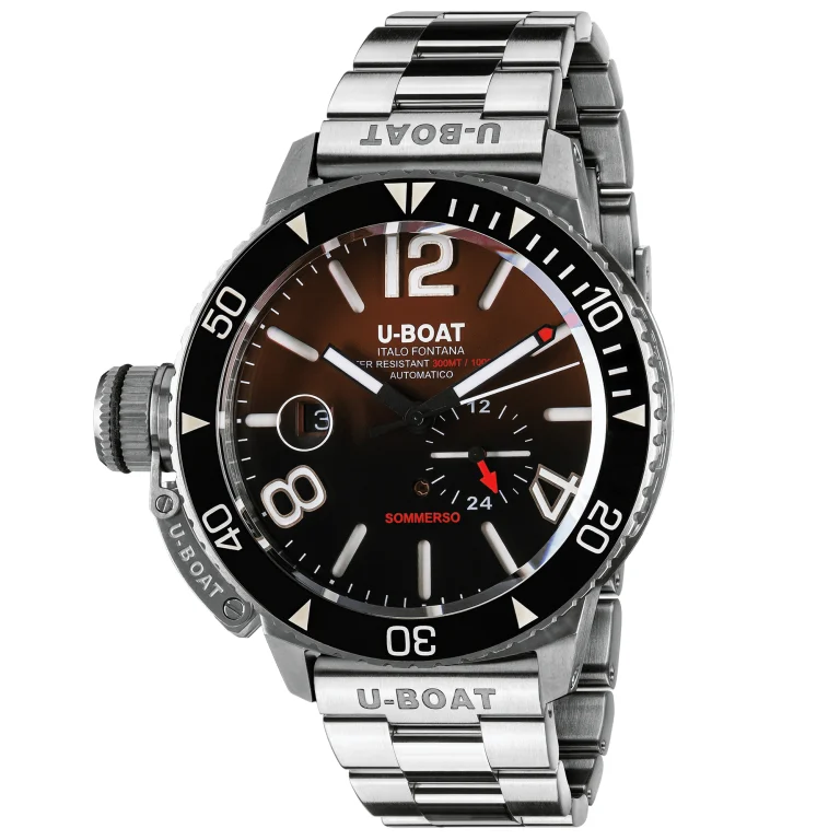 Men's Swiss Personalized Edition-U-Boat Diver Watch Automatic Sommerso Ceramic Bordeaux MT 9521/MT