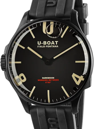 Men's Engraved Design Dress Watches-Darkmoon 44mm IPB Ref. 8464/B