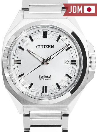Men's Round Case Style Dress Watches-Series 8 Automatic White Ref. NB6010-81A