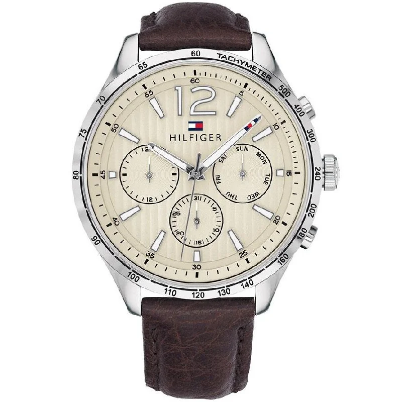 Men's Office Wear Dress Watches-Tommy Hilfiger 1791467 Men's Brown Chronograph Watch