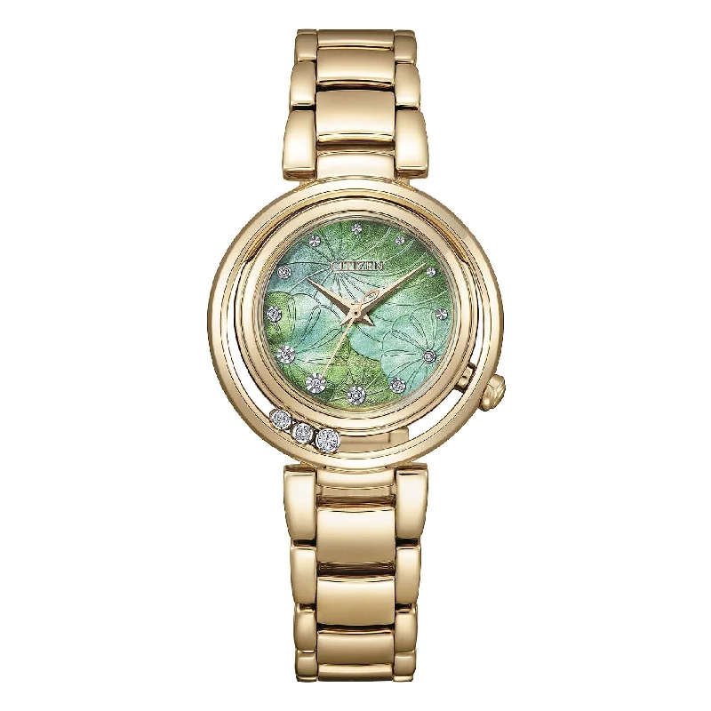 Women's High-End Style Mechanical Watches-Orologio da donna Citizen Arcly EM1113-82Y dorato con diamanti Women's High-End Style Mechanical Watches-Orologio da donna Citizen Arcly EM1113-82Y dorato con diamanti
