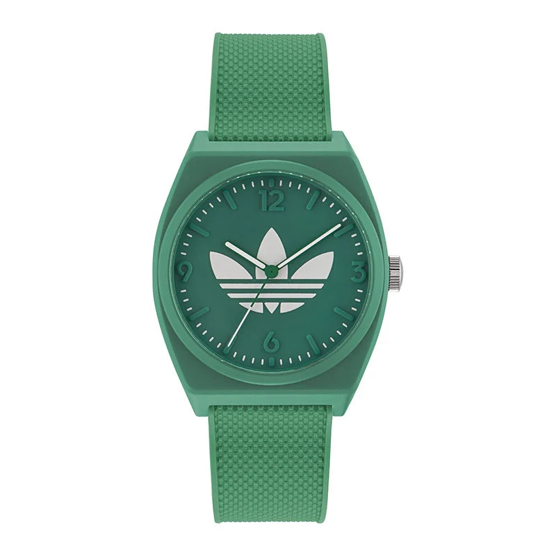 Unisex Kinetic Style Watches-Adidas Originals Project Two Unisex Green Watch AOST23050