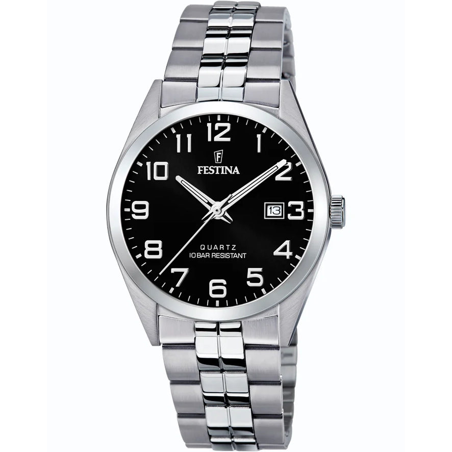 Men's Autumn Style Men's Watches-Festina Classics Men's Black Watch F20437/4