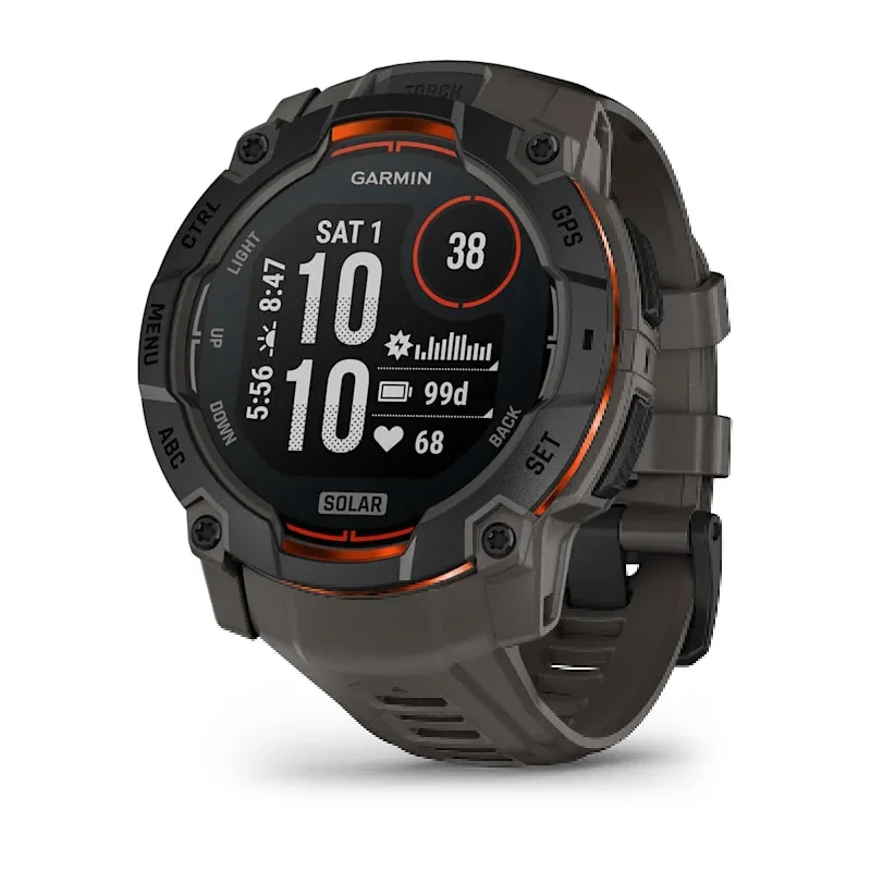 Men's Everyday Wear Style Men's Sports Watches-Orologio Garmin Instinct 3 solar 50mm nero e grigio 010-02935-00 Men's Everyday Wear Style Men's Sports Watches-Orologio Garmin Instinct 3 solar 50mm nero e grigio 010-02935-00