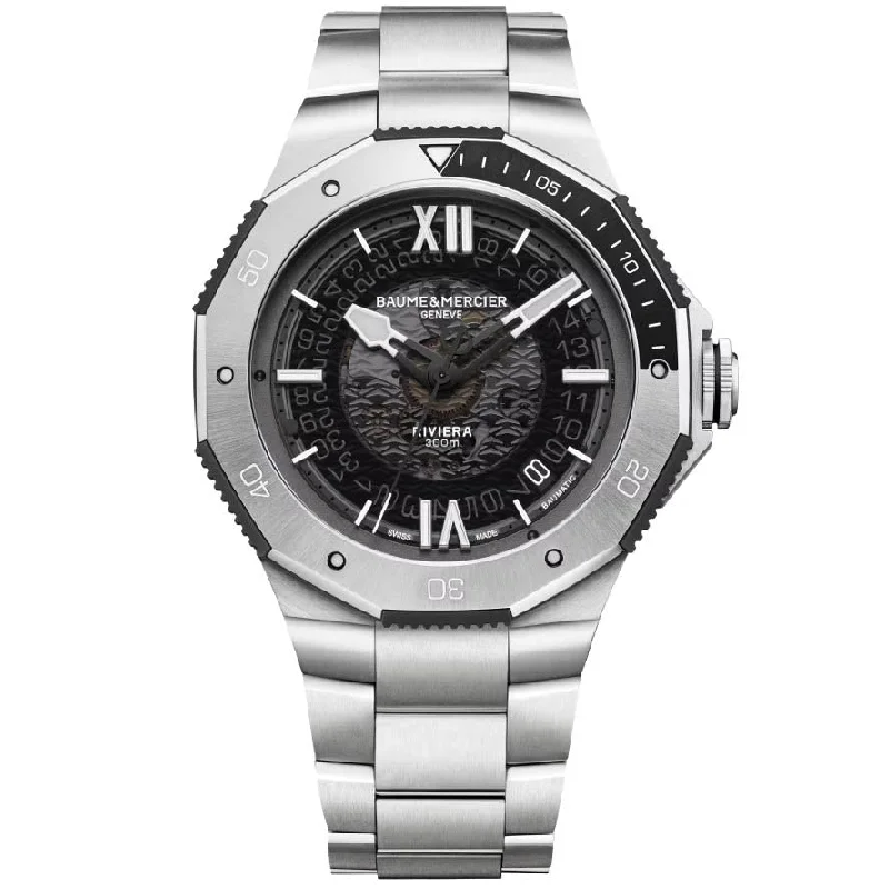 Men's Swiss Customized Edition-Baume & Mercier Riviera Automatic Men's Black Watch 10717 Men's Swiss Customized Edition-Baume & Mercier Riviera Automatic Men's Black Watch 10717