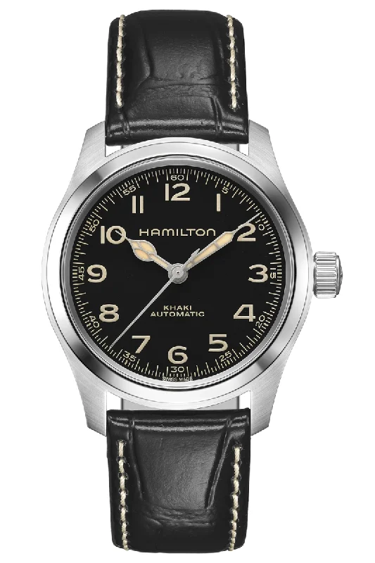 Men's Large Size Dress Watches-Hamilton Khaki Field 'Murph' 38mm Automatic H70405730