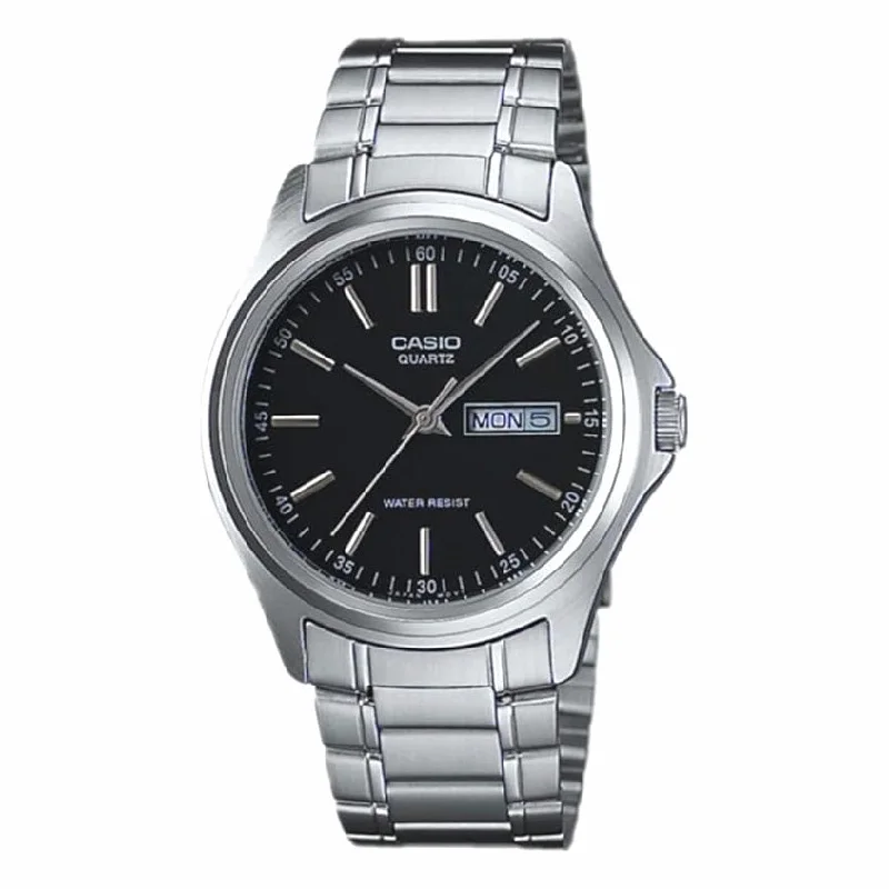 Men's Occasional Style Men's Watches-Casio Classic Unisex Black Silver Watch MTP-1239D-1ADF Men's Occasional Style Men's Watches-Casio Classic Unisex Black Silver Watch MTP-1239D-1ADF