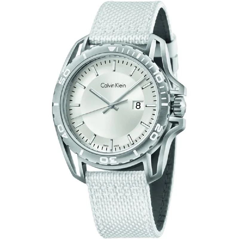 Men's Swiss Gift Edition-Calvin Klein Watch Earth White K5Y31VK6