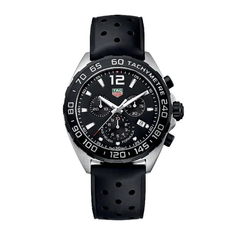 Men's Swiss Birthday Edition-Tag Heuer Formula 1 Men's Black Chronograph Watch CAZ1010.FT8024