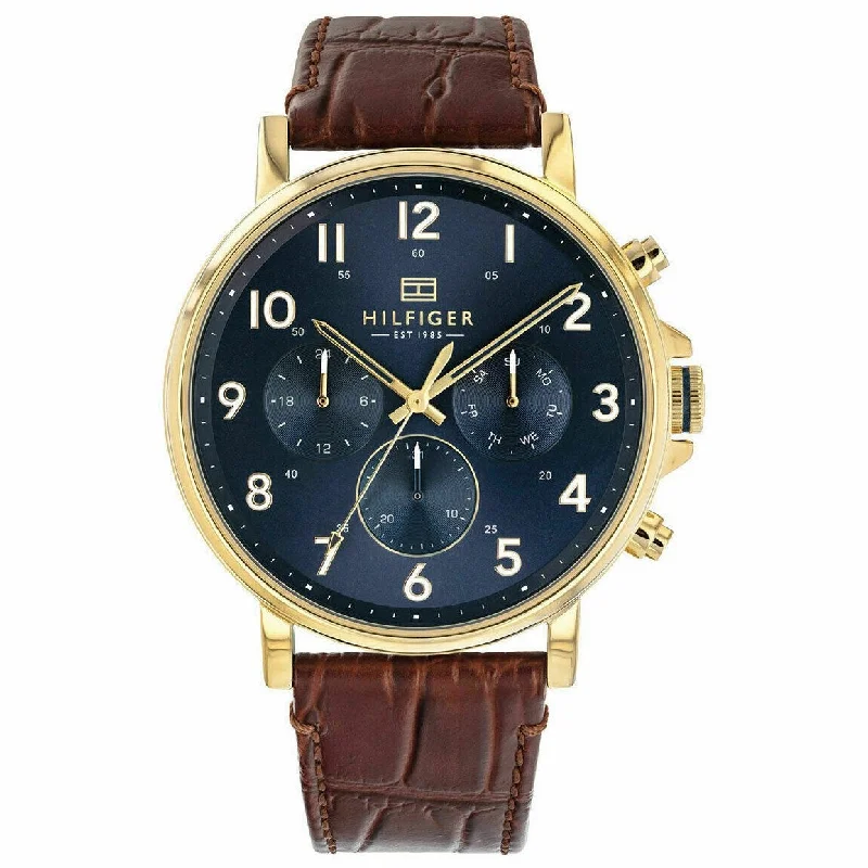 Men's Autumn Dress Watches-Tommy Hilfiger 1710380 Men's Blue Chronograph Watch