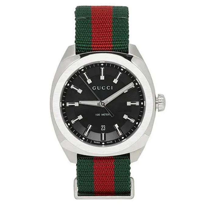 Men's Swiss Spring Edition-Gucci YA142305 Men's Watch GG2570 Black Canvas