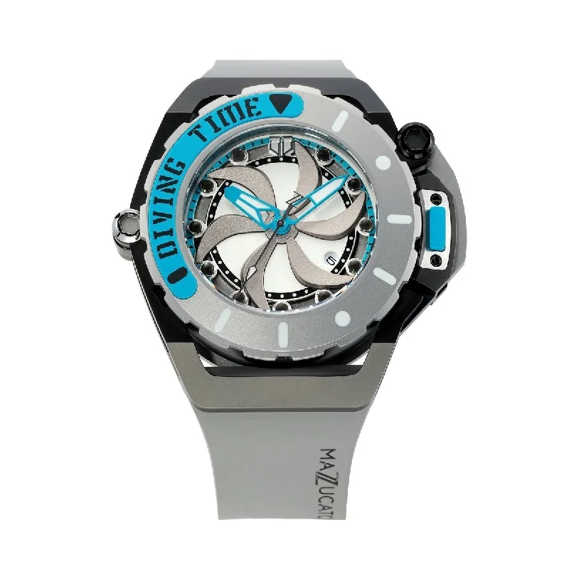 Men's Dive Watches with NATO Strap -Mazzucato Grey Rim Scuba Automatic Watch SUB06-GY312