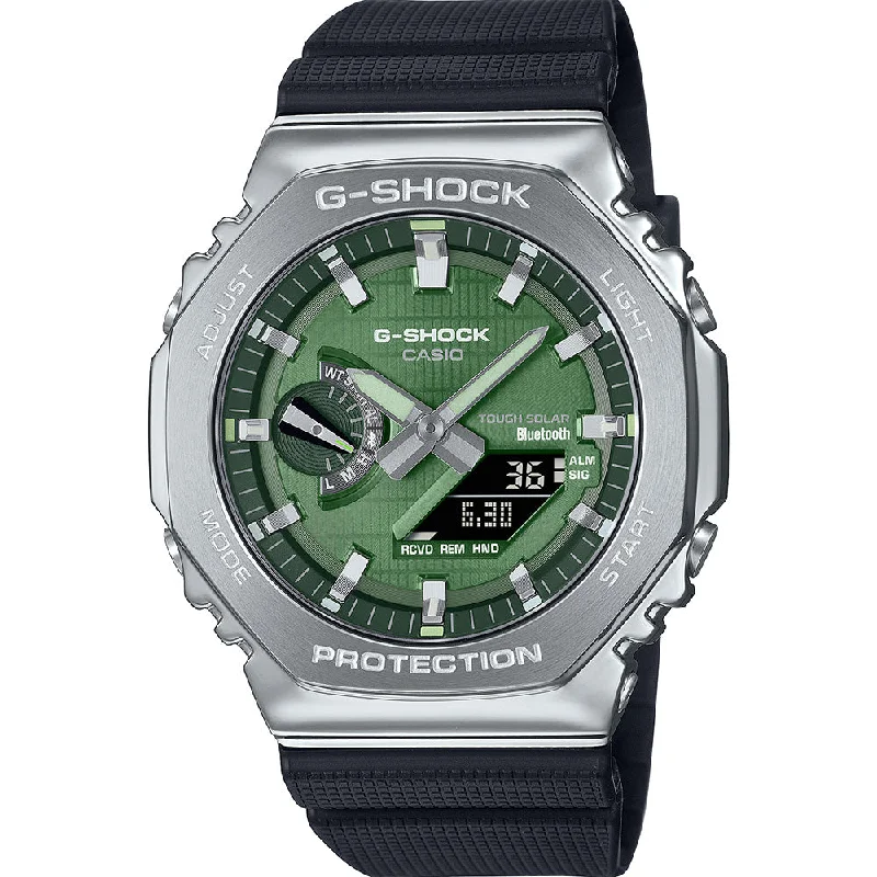 Men's Dive Watches with Advanced Timekeeping Features -G-Shock GBM2100A-1A3 Metal Covered Bluetooth 'CasiOak' Men's Dive Watches with Advanced Timekeeping Features -G-Shock GBM2100A-1A3 Metal Covered Bluetooth 'CasiOak'