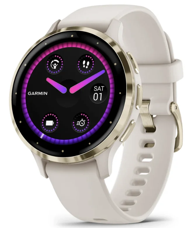 Women's Smart Watches for Sleep Monitoring-Garmin Venu 3S Soft Gold Smartwatch