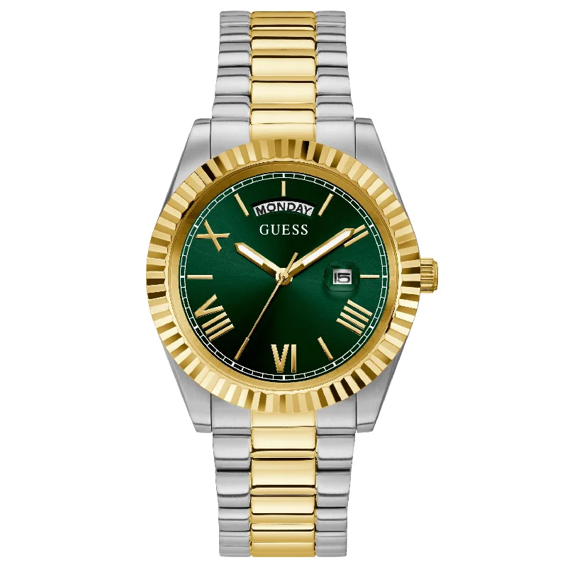 Men's French Made Dress Watches-Guess GW0265G8 Men's Connoisseur Two-Tone Watch