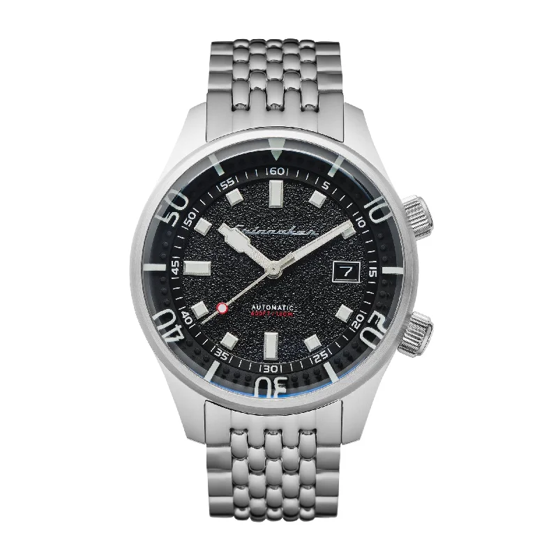 Men's Dive Watches with Professional Diving Functions -Spinnaker Men's Black Bradner Watch SP-5062-11