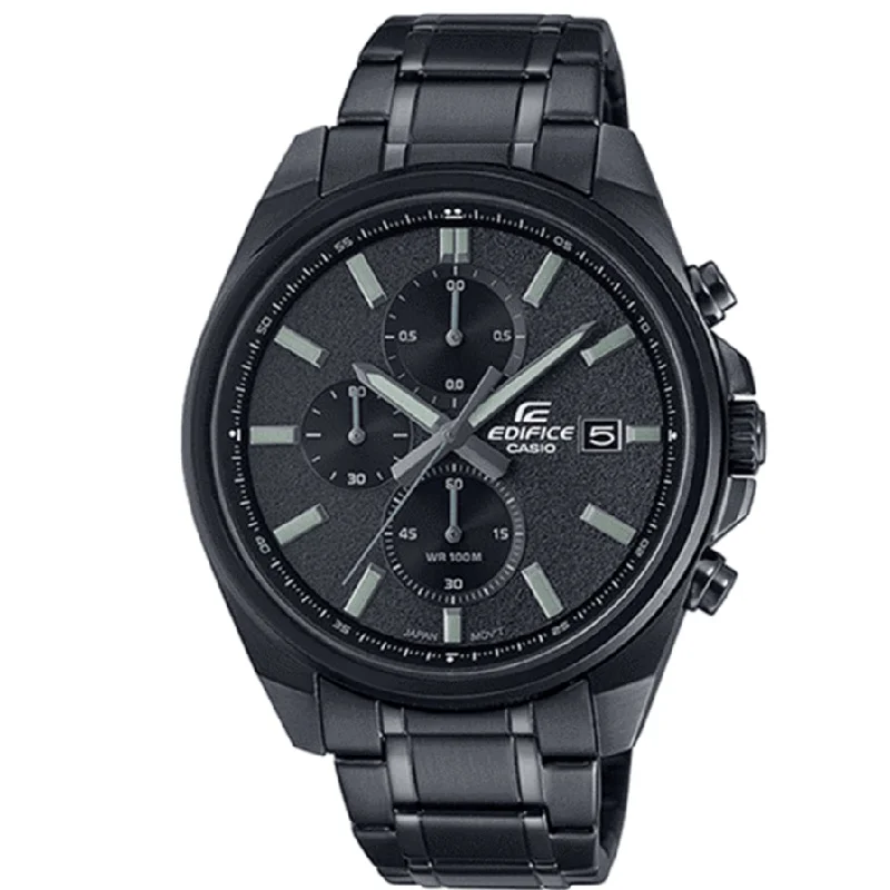 Men's Casual Wear Design Dress Watches-Casio Edifice Standard Chronograph Men's Black Watch EFV-610DC-1AVUEF