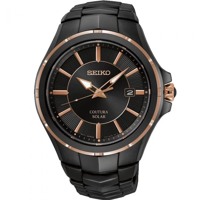 Men's Solar Powered Watch Personalized-Seiko Coutura SNE516P Solar